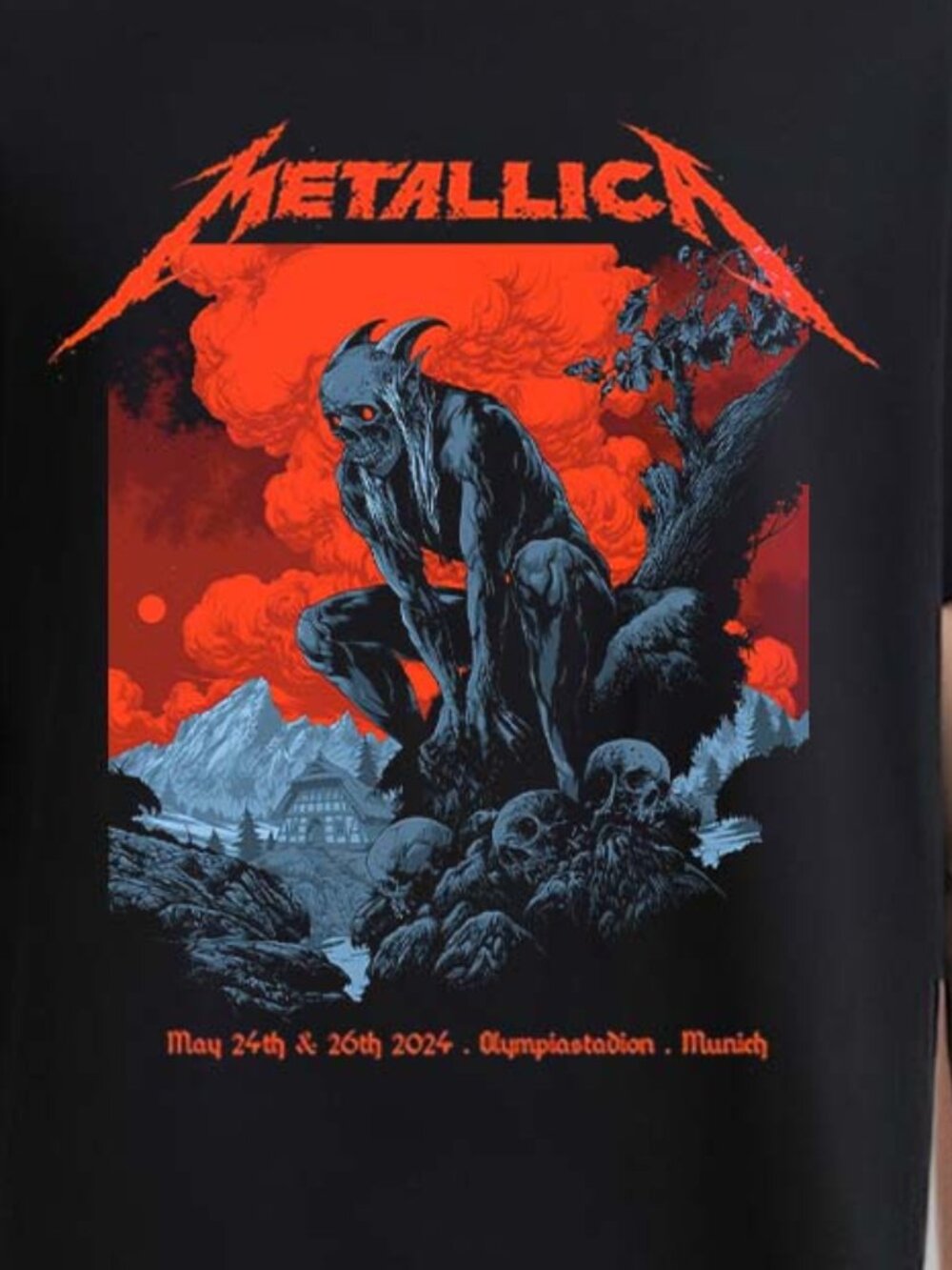 Metallica Germany For The Munich Pop Up M72 World Tour 2024 T Shirt 257 - Picture 2 of 6